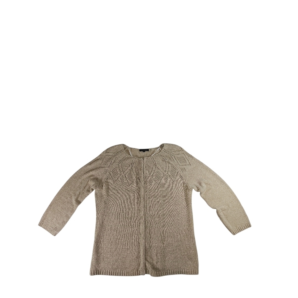 Elegant Beige Women's Cardigan - Picture 2 of 5